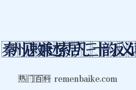 秦州见敕兼述索居凡三十韵反义词是什么意思的图片